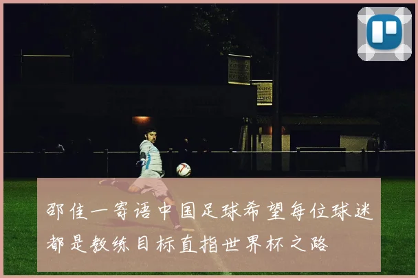 邵佳一寄语中国足球希望每位球迷都是教练目标直指世界杯之路
